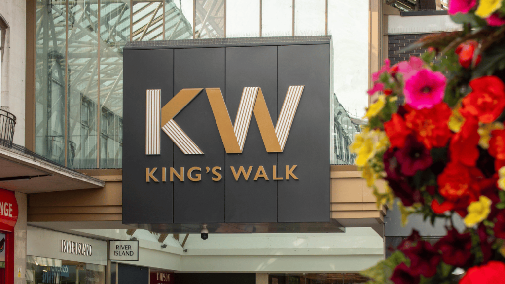 Kings Walk entrance in Gloucester