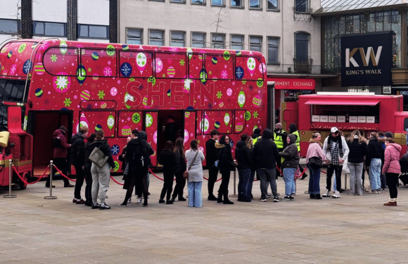 Gloucester’s Kings Squares attracts the Shein bus tour