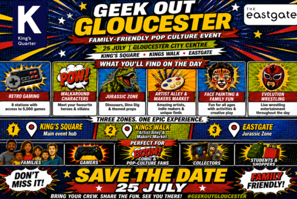 Geekout Gloucester arrives at King’s Quarter this summer